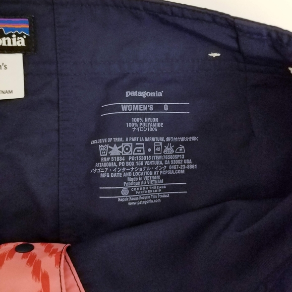 PATAGONIA Active Mini Skirt, Navy/Pink 0 - Picture 5 of 5